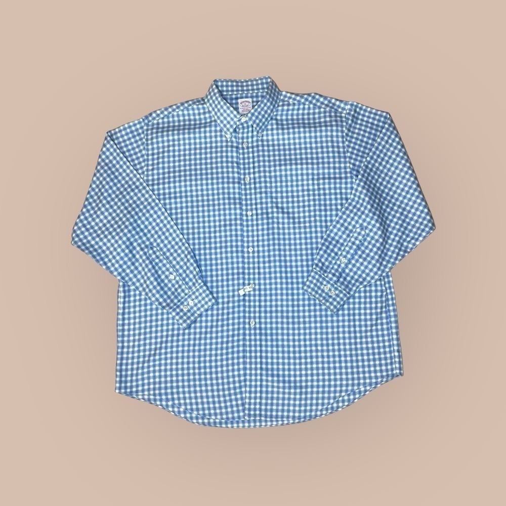 Brooks Brothers Men’s XL Original Polo Shirt Blue and White Button Down
